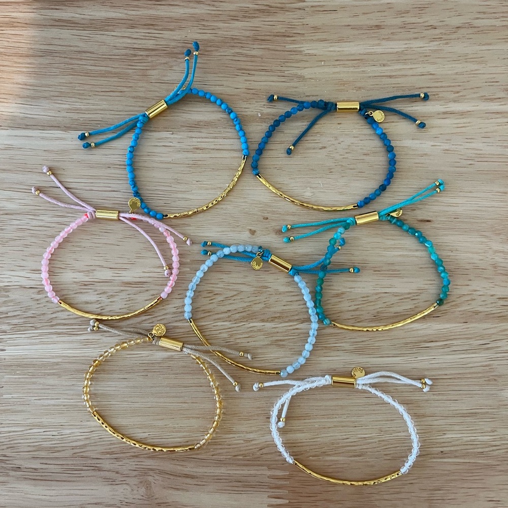 Gorjana Power Gemstone Stacking Bracelets, Misc. Colors, $350 total value!